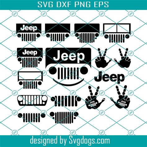 Jeep Grill Svg, Jeep Svg, Jeep Svg Bundle - SVGDOGS.COM