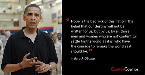 “Hope is the bedrock of this nation.…” Barack Obama Quote