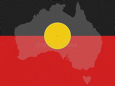 Aboriginal Flag Design Illustrated Aboriginal Style Flag Design ...