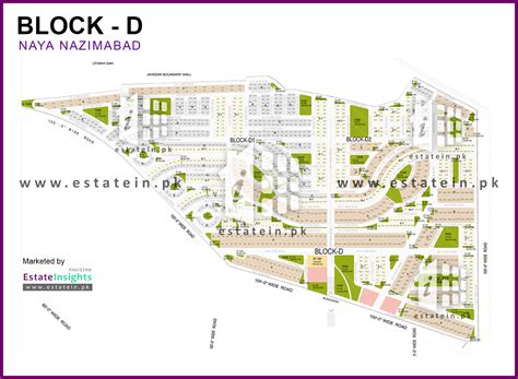 Layout plan / Siteplan Map of Block D Naya Nazimabad North Nazimabad ...