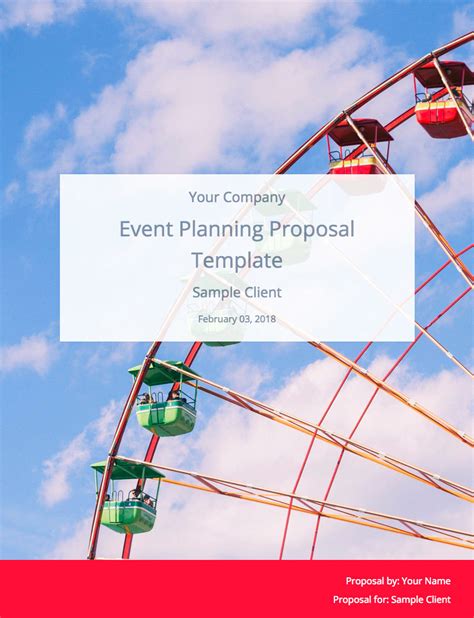 Event Planning Proposal Template (and Sample) | Bidsketch