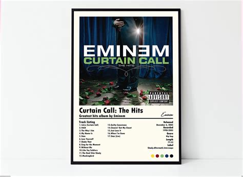 Eminem Curtain Call The Hits Poster Album Cover Poster | Etsy