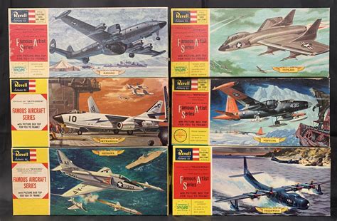 6 Vintage Revell Aircraft Model Kits