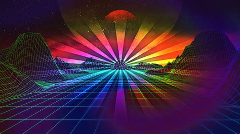 Red Retro Sunset Gaming Wallpapers - Wallpaper Cave