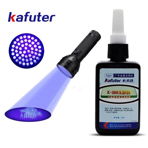 Strong power 51led UV light +Kafuter 50ml UV Glue UV Curing Adhesive K ...