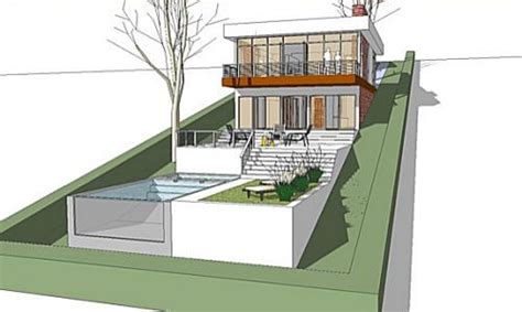 Modern Sloping Lot House Design