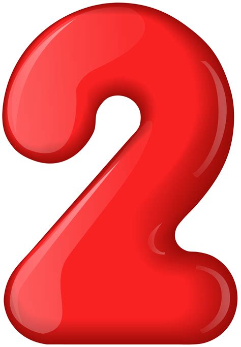 Red number two transparent clip art 2 numbers jpg – Clipartix