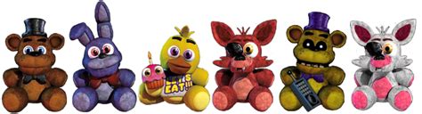 FNAF 4 Plushies full bodies by Enderziom2004 on DeviantArt