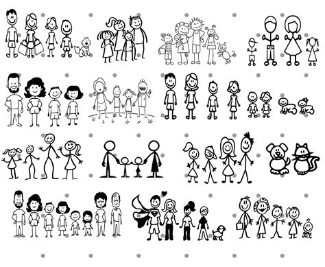 Stick Family SVG Bundle Stick Family Cut Files Huge Pack of - Etsy UK