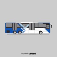 bus transportation flat design free vector