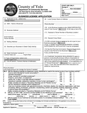 Fillable Online Business License Application form. Fax Email Print ...