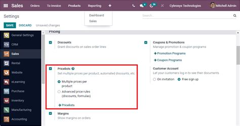 Pricelist in Odoo 15 Sales - Odoo v15 Book | Cybrosys