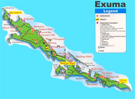 Exuma tourist attractions map