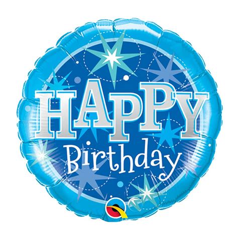 Blue Starburst Happy Birthday Balloon – National 5 and 10