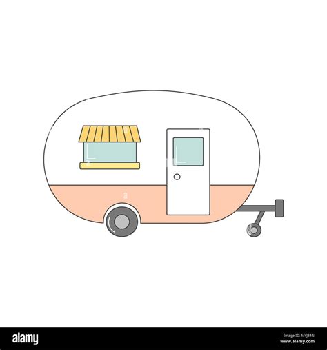 cute cartoon vector camper isolated on white background Stock Vector ...