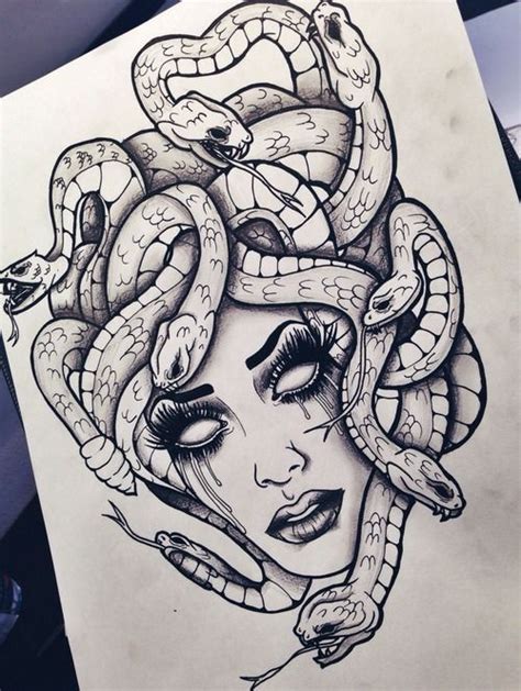 Cool Medusa Drawing / She can open her mouth super wide, making her ...