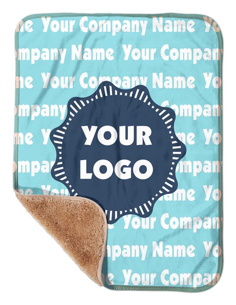 Custom Logo & Company Name Sherpa Baby Blanket - 30" x 40" | YouCustomizeIt