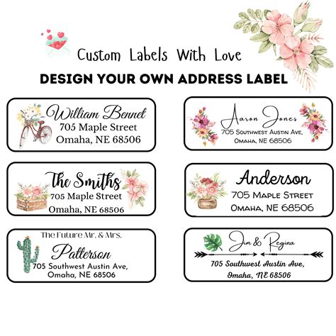 Return Address Labels Clear Address Labels Custom Address | Etsy