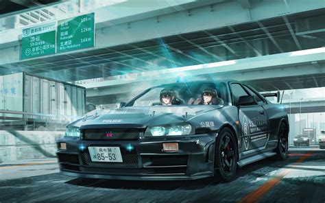 1440x900 Nissan Gtr R34 Anime Girl 5k Wallpaper,1440x900 Resolution HD ...