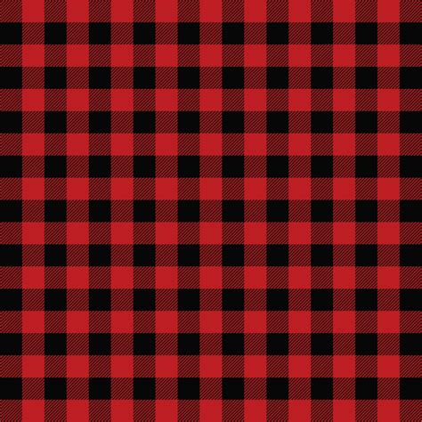 Red and black buffalo plaid HEAT TRANSFER by BreezePrintCompany