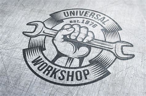 Repair Workshop Logo set - Illustration - TemplateMonster | Logo set ...