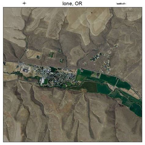 Aerial Photography Map of Ione, OR Oregon