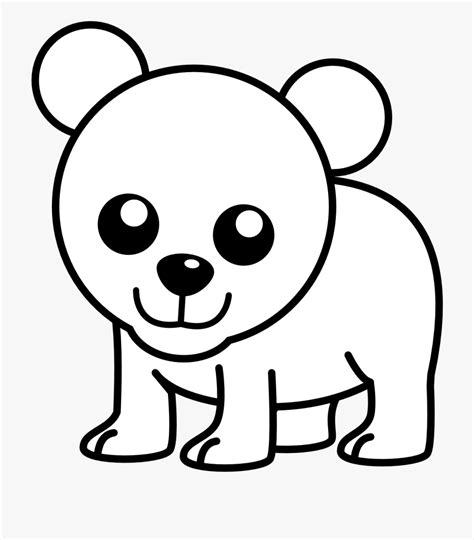 cartoon polar bear drawing easy - Clip Art Library