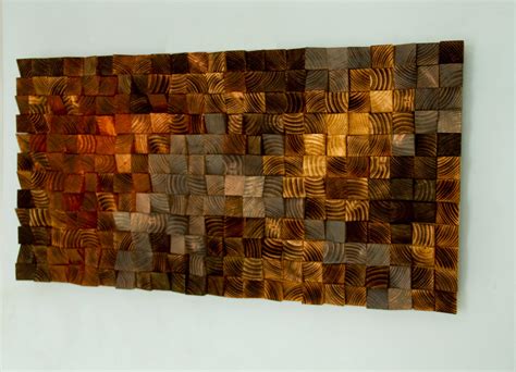 Wood wall Art, wood sculpture mosaic, geometric art – Art Glamour