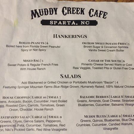 Muddy Creek Cafe and Music Hall, Sparta - Updated 2019 Restaurant ...