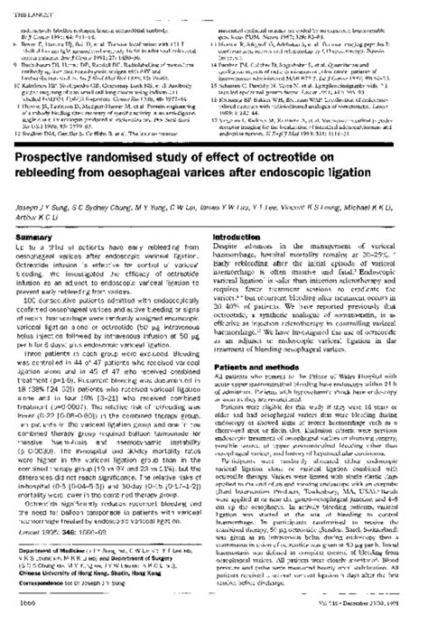 (PDF) Prospective randomised study of effect of octreotide on ...