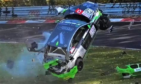 BMW Race Car Crashes & goes Airborne at the Nurburgring - The Supercar Blog