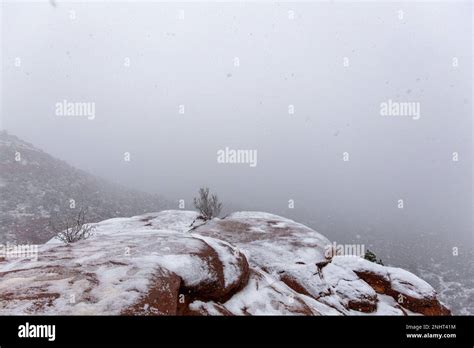 Snow in Sedona Stock Photo - Alamy