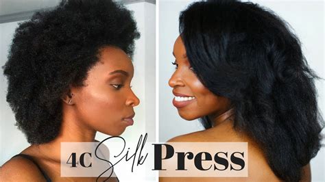 HOW TO | SILK PRESS on 4C HAIR Using A HOT COMB!!! - YouTube