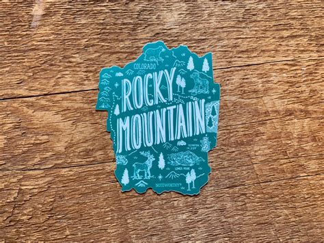 Rocky Mountain Sticker Rocky Mountain National Park Sticker | Etsy