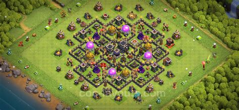 Best Anti 2 Stars Base TH9 with Link, Hybrid 2023 - Town Hall Level 9 ...