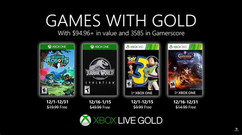 Xbox Live Gold Announces Free Games For December 2019