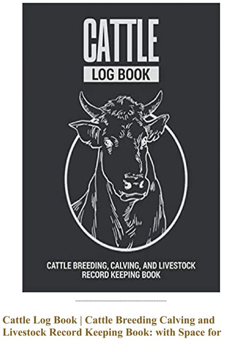 Read ^^PDF^^ Cattle Log Book | Cattle Breeding Calving and Livestock ...