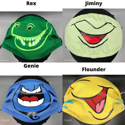 Disney Classic Character Face Masks - Etsy