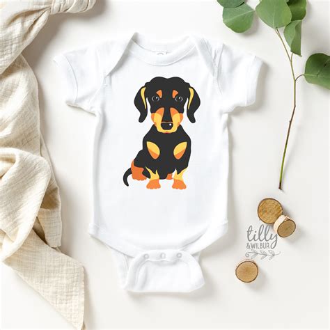 Dachshund Baby Bodysuit Sausage Dog Baby Clothing My | Etsy