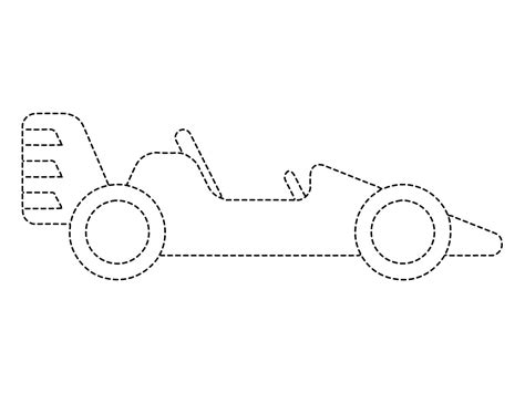 Race Car Tracing coloring page - Download, Print or Color Online for Free