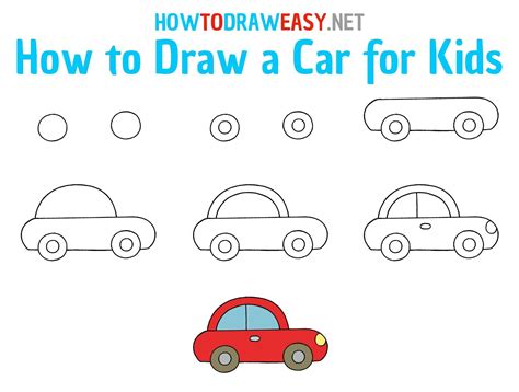 How to Draw a Car for Kids Step by Step