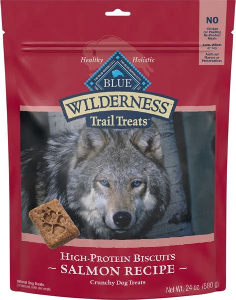 Blue Buffalo Wilderness Trail Treats Salmon Biscuits Grain-Free Dog ...