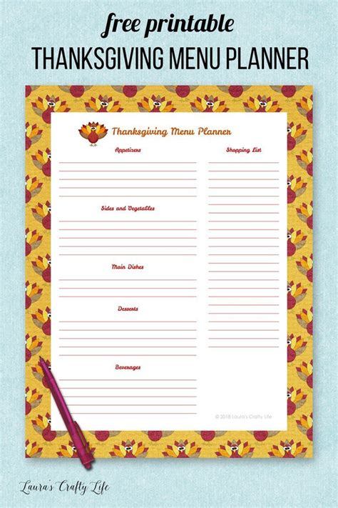 Organize Your Holiday Menu Planner | Thanksgiving menu planner ...