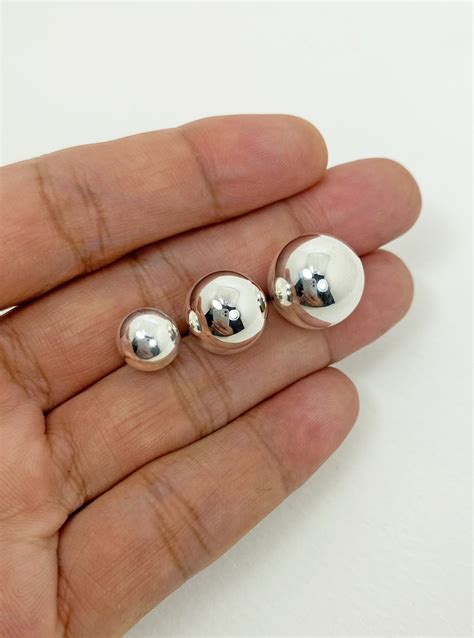 925 Silver Ball Stud Earrings 9mm 12mm 14mm | Sup Silver – Sup Silver