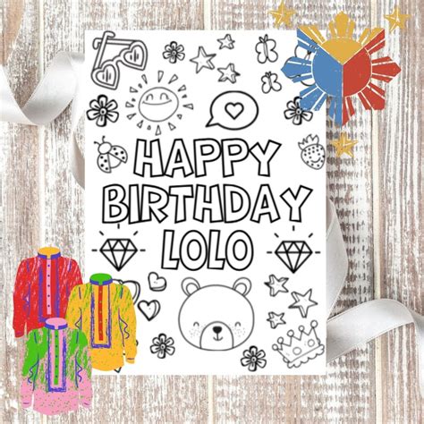 Printable Happy Birthday Lolo Card for Filipino Grandpa, Filipino ...