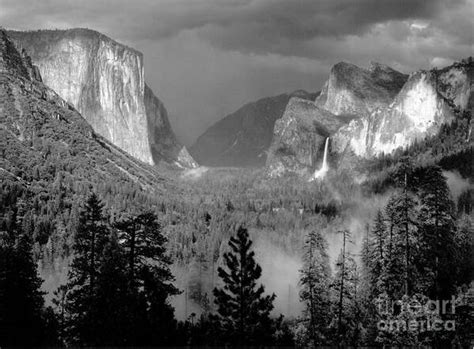 Yosemite Valley Thunderstorm 1949 Art Print by Ansel Adams