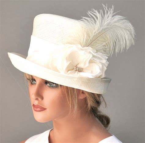 Kentucky Derby Hat, Ivory Wedding Hat, Millinery, Bridal Hat, Women's ...