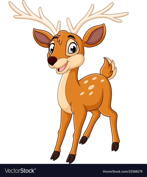 illustration of Cute deer cartoon. Download a Free Preview or High ...