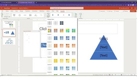 How to insert hierarchy smart art in Microsoft PowerPoint - YouTube