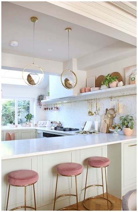 46 Beautiful Glam Kitchen Design Ideas To Try in 2021 | Stylish kitchen ...